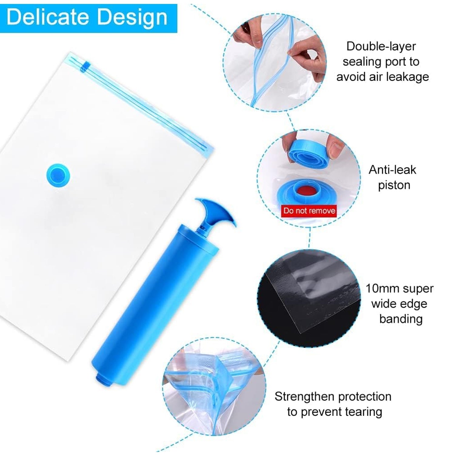 17826 Vacuum Storage Bags with Suction Pump & Shirt clips - Vacuum Bags - Big Capacity Vacuum Seal Bags for Travel Clothes Blankets Pillows, Compression Bags | Space Saver Vacuum Storage Bags (5 Pcs Set) 17826 Vacuum Storage Bags with Suction Pump & Shirt clips - Vacuum Bags - Big Capacity Vacuum Seal Bags for Travel Clothes Blankets Pillows, Compression Bags | Space Saver Vacuum Storage Bags (5 Pcs Set)